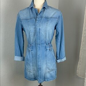 Universal Thread Light Blue Denim Long Sleeve Jacket Dress Size 00 XS